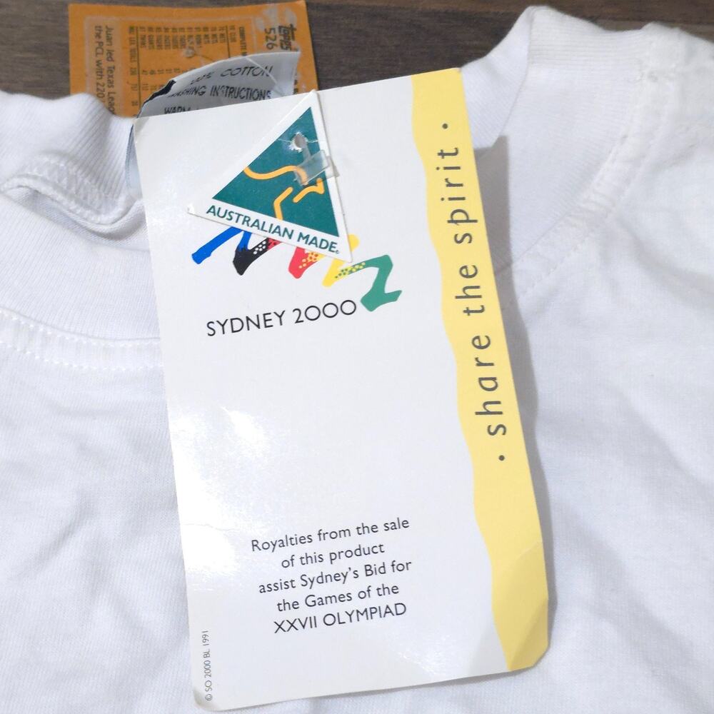New Vintage Sydney 2000 Olympics T Shirt XXL Australian Made NWT 1997 Logo - Picture 10 of 13
